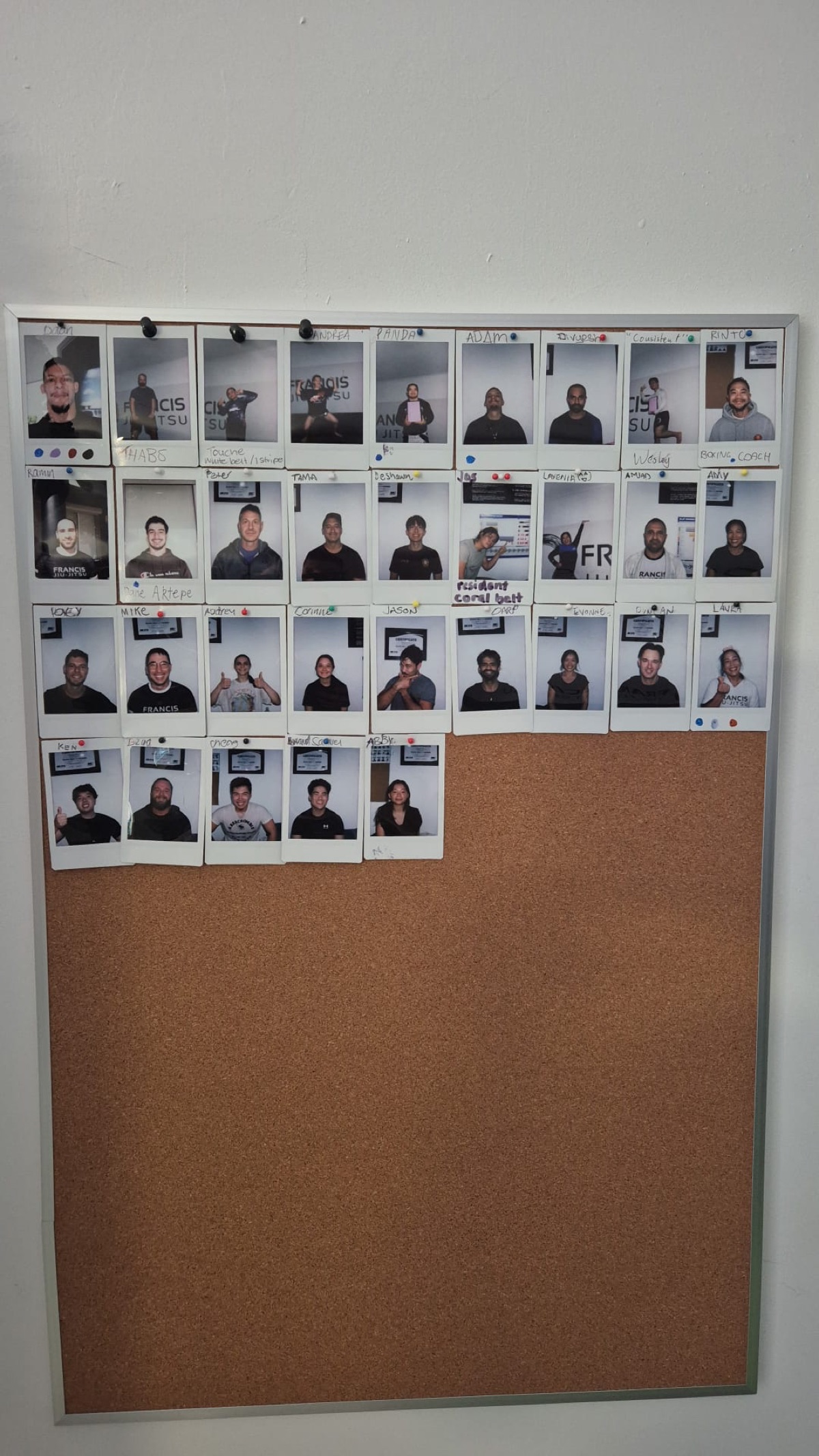 FJJ member polaroid wall