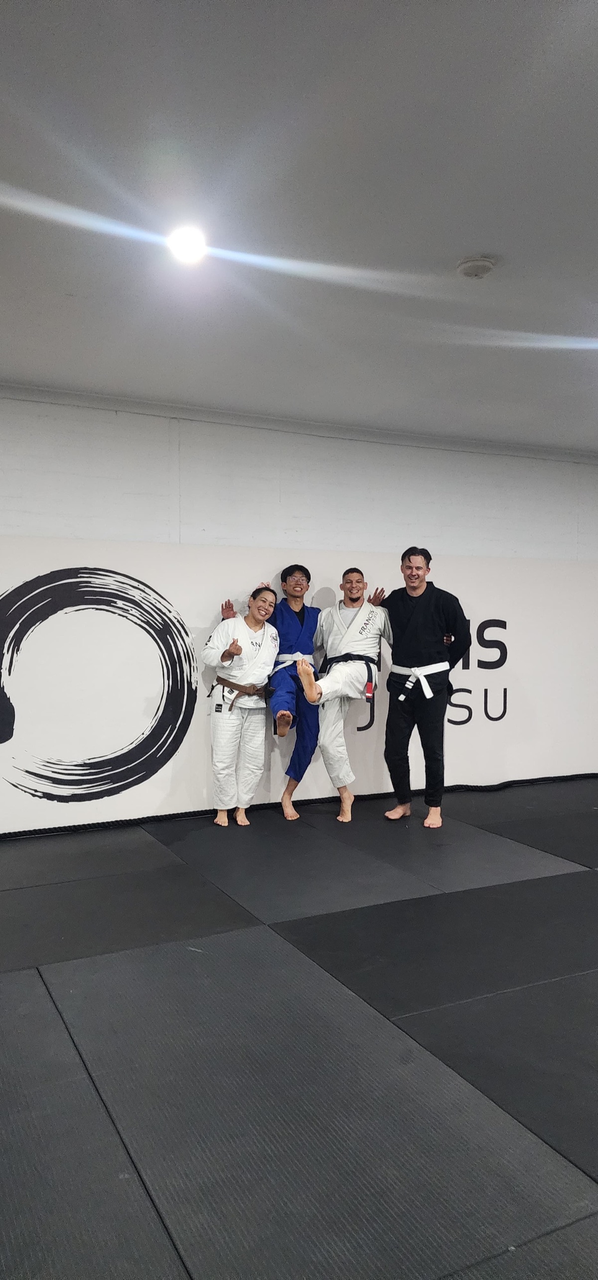 Four FJJ members after training