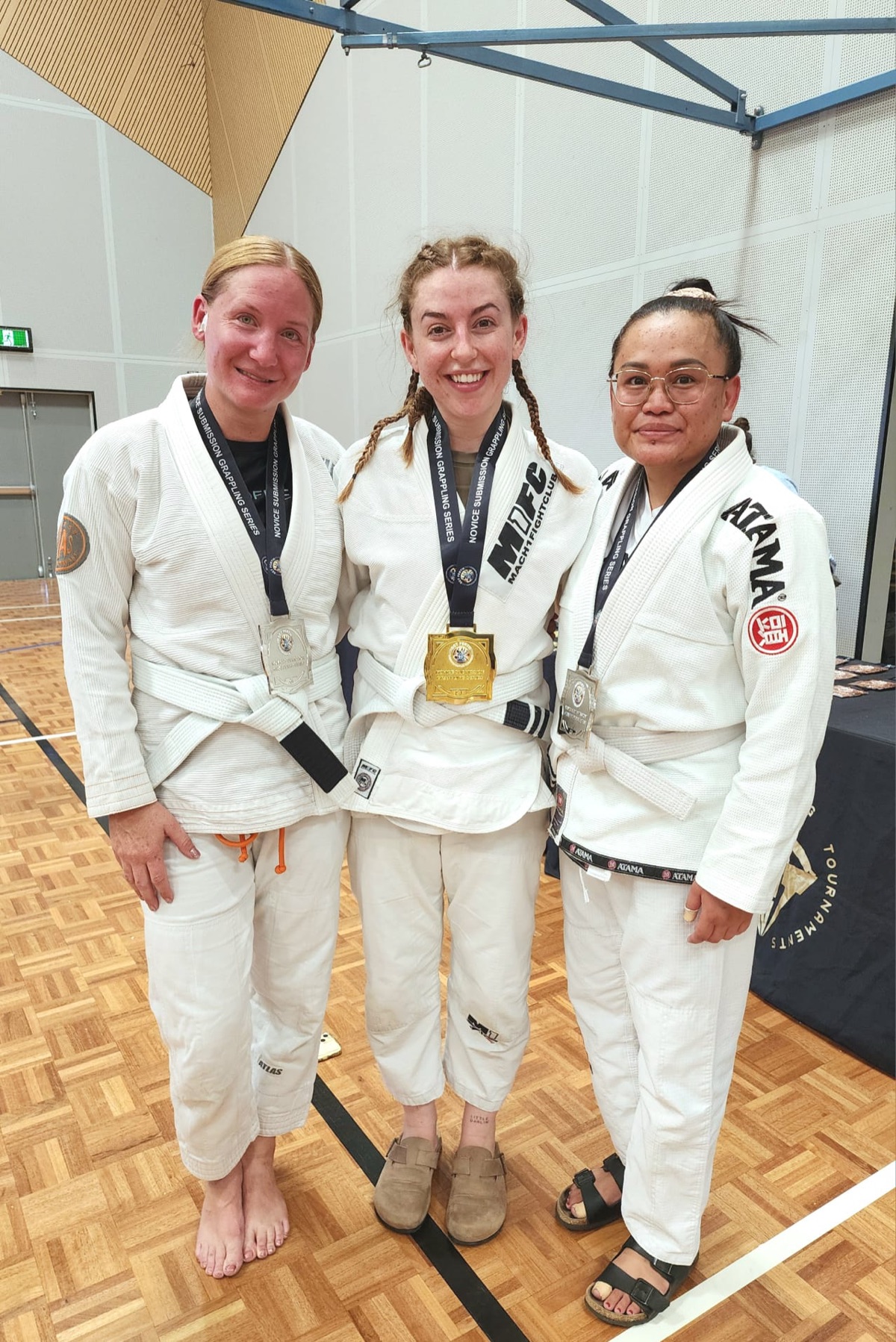 FJJ team celebrating with competition medals