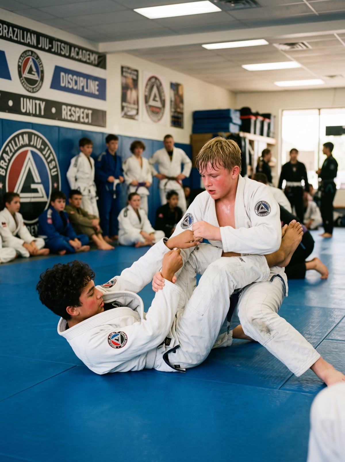 Kids BJJ sparring ages 8-15